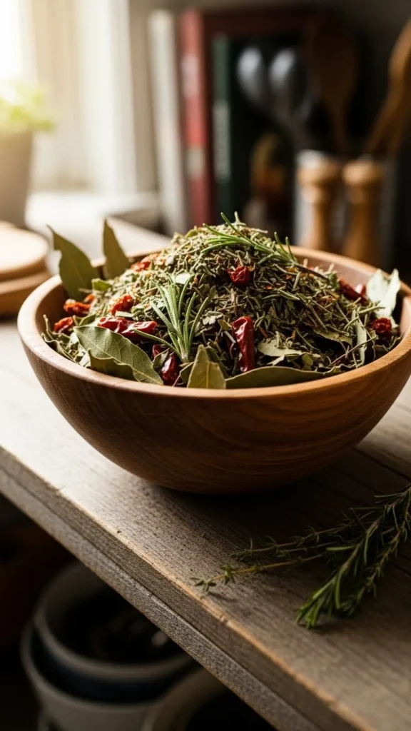 Herb Garden Scrap Bowl