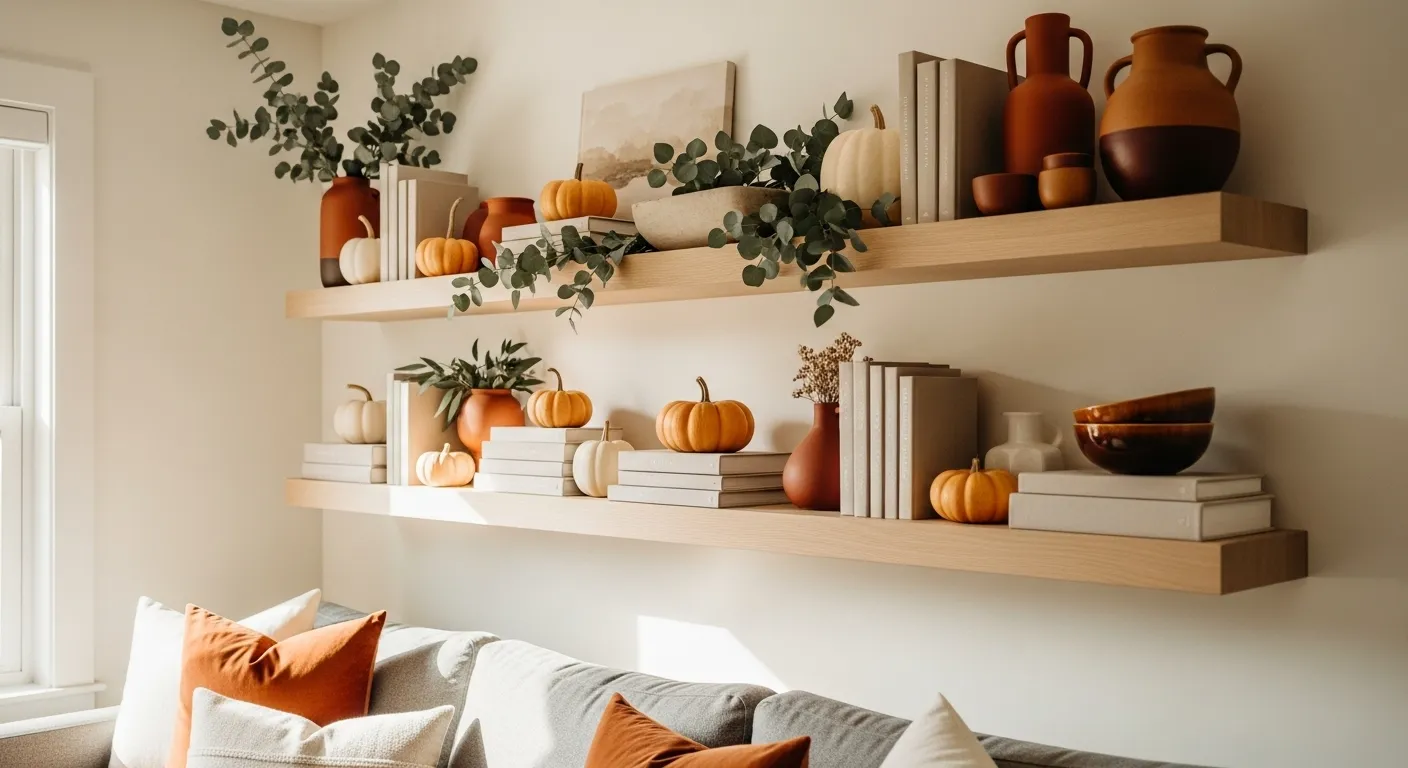 How to Decorate Shelves Seasonally Without Replacing Everything