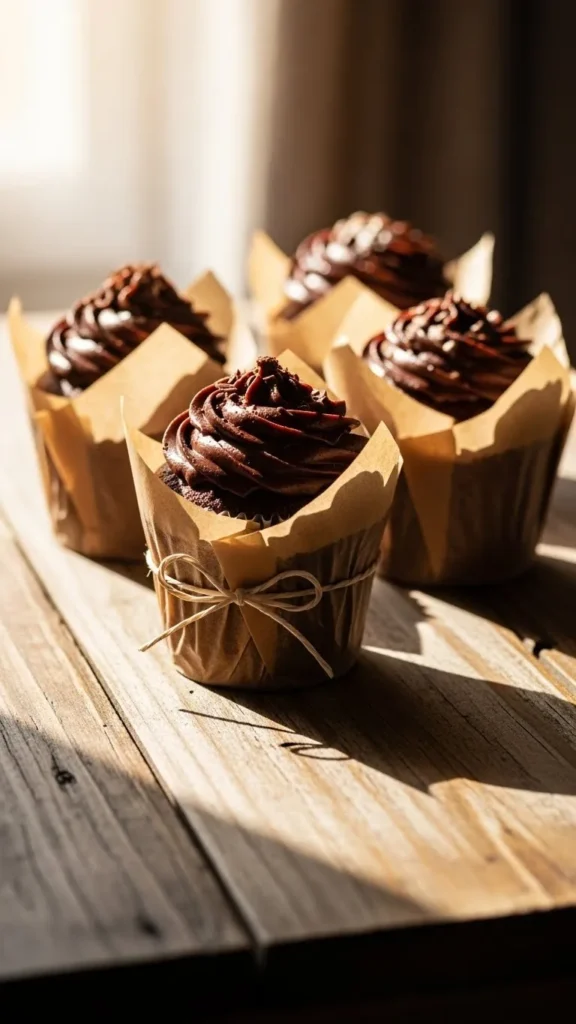 Kraft Paper Cupcake Wraps