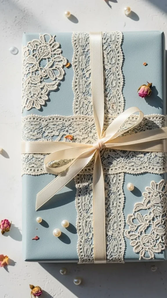 Lace Gift Wrap Accents