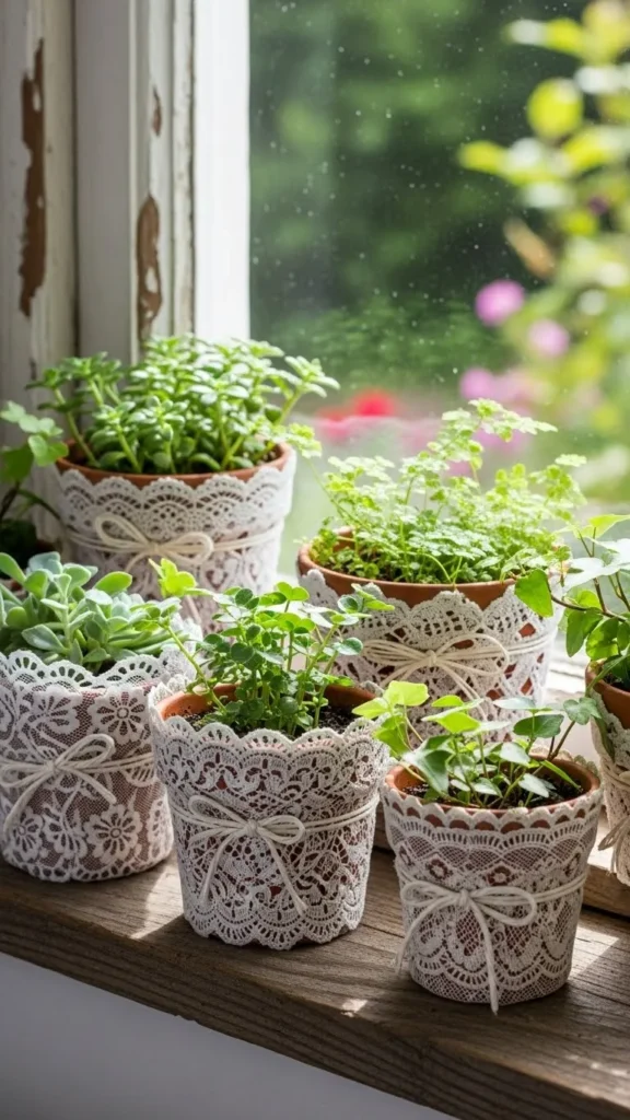 Lace Plant Pot Covers