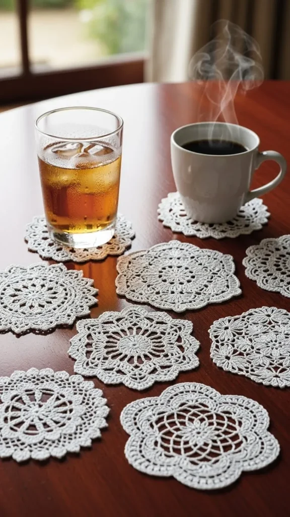 Lace Table Coasters