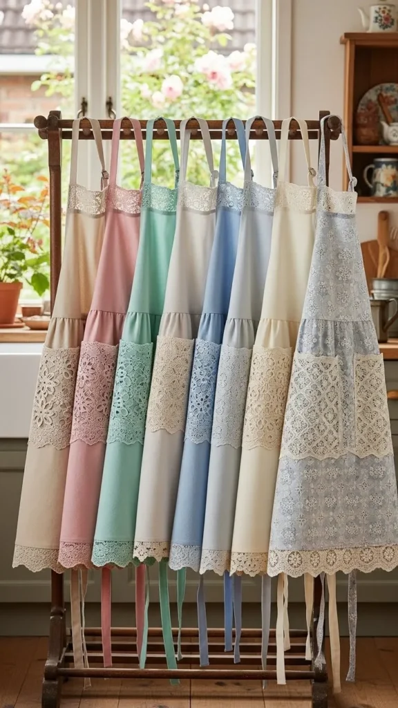 Lace-Trimmed Aprons