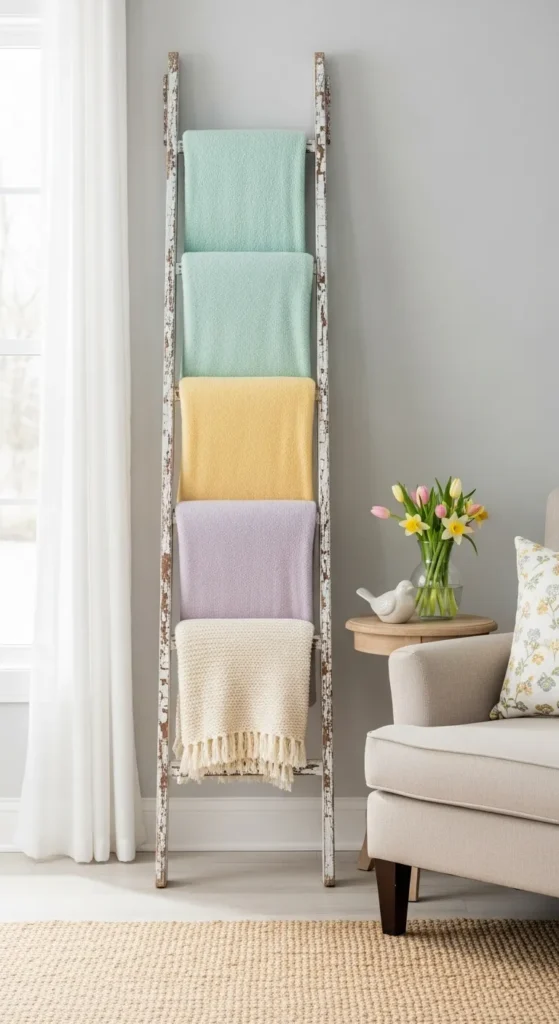 Ladder Blanket Rack
