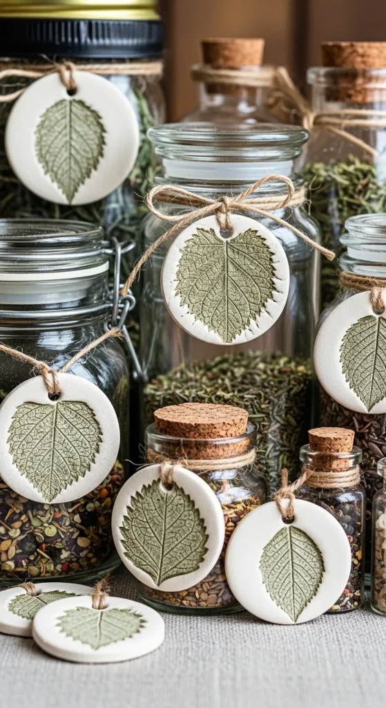 Leaf Clay Tags