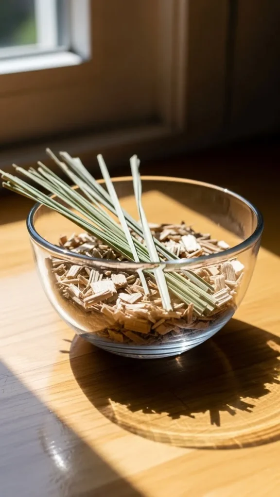 Lemongrass and Wood Chip Mix