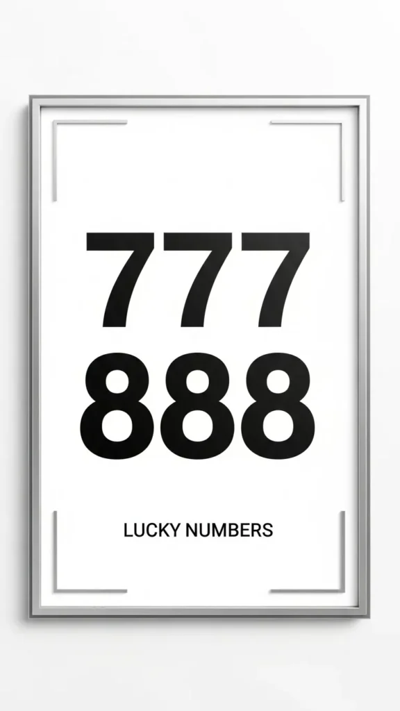 Lucky Number Typography Prints