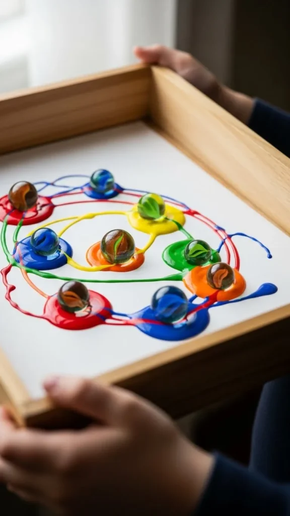 Marble Roll Box Paintings