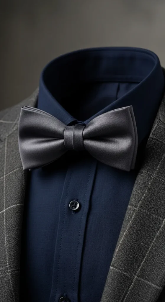 Matte Charcoal Bow Tie
