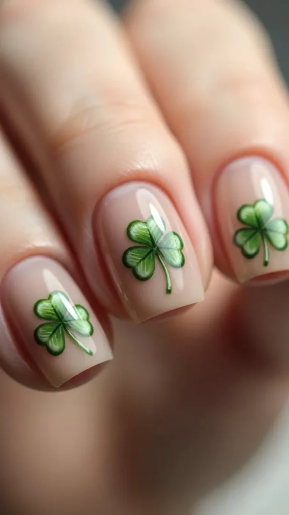 Micro Clover Nail Art