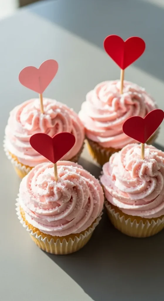 Mini Heart Cupcake Picks