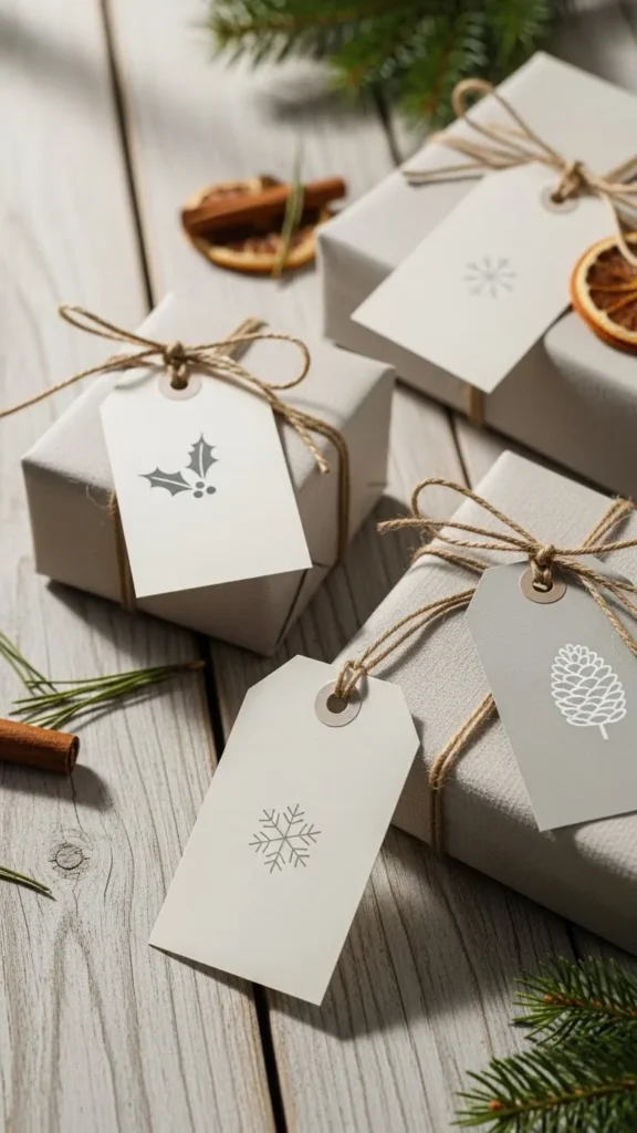 Minimal Holiday Neutral Tags