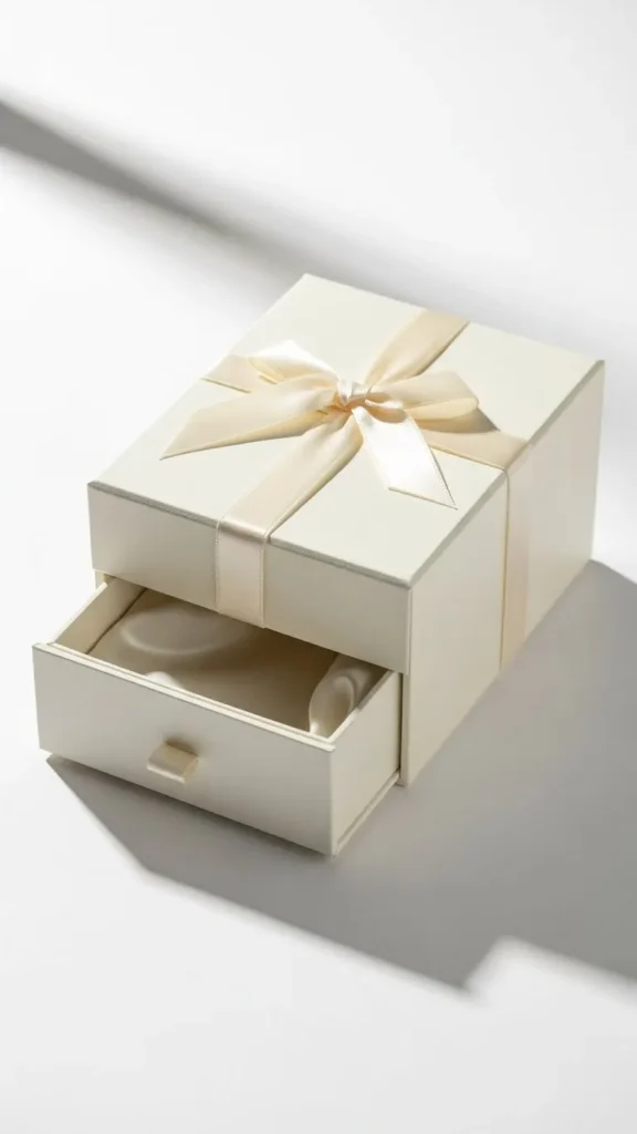 Minimal Ivory Drawer Box