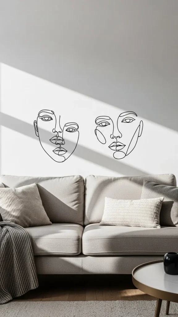 Minimal Line Art Faces