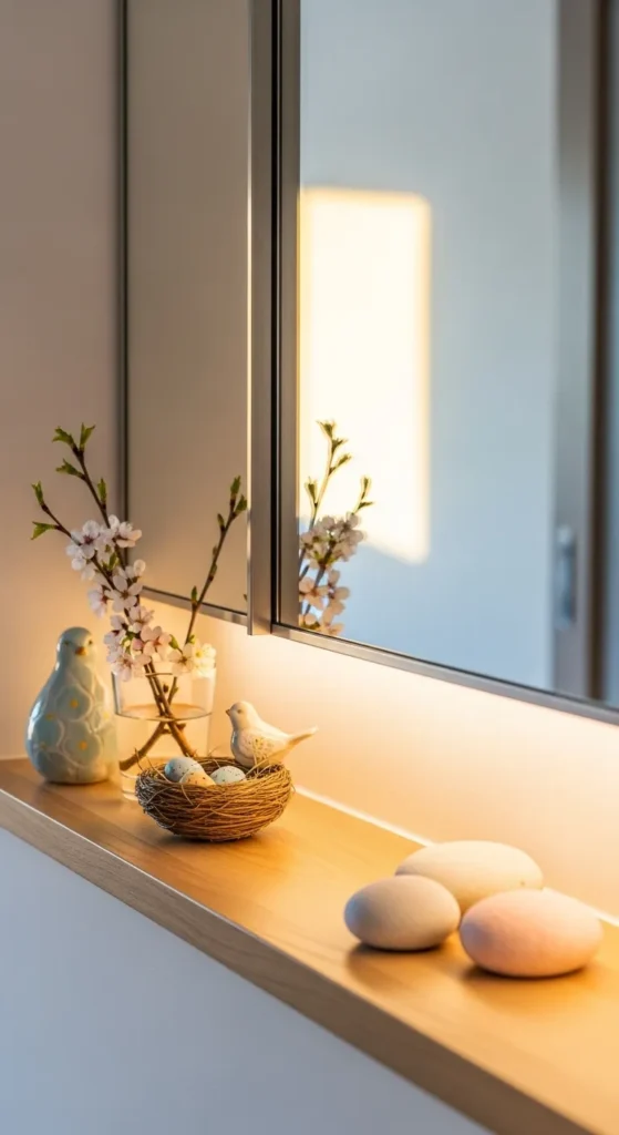 Minimal Shelf Mirror Combo