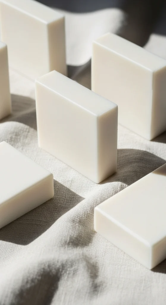 Minimalist White Soap Bars