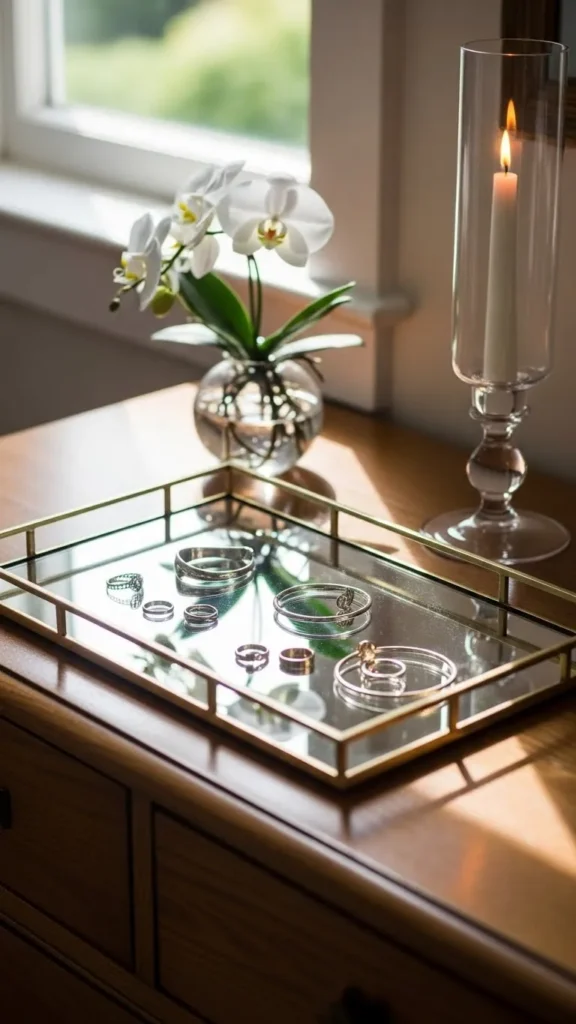 Mirrored Jewelry Tray