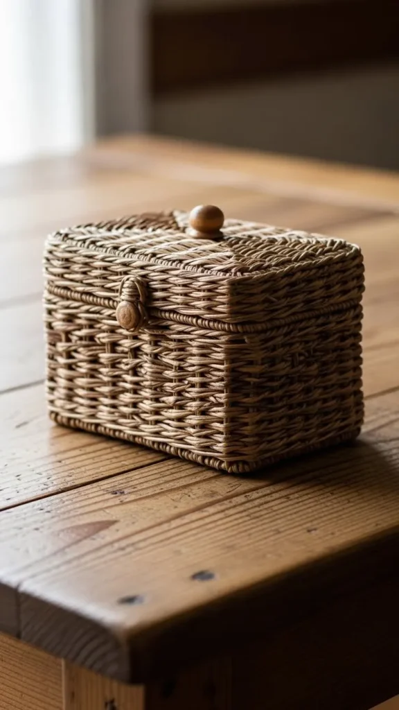 Natural Fiber Basket Box