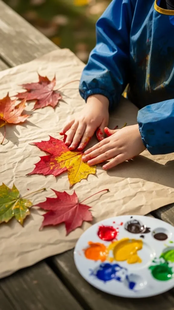 Nature Leaf Print Paintings