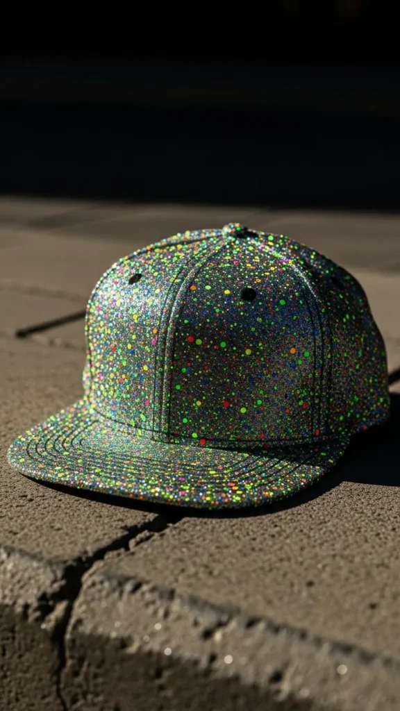 Neon Glitter Snapback