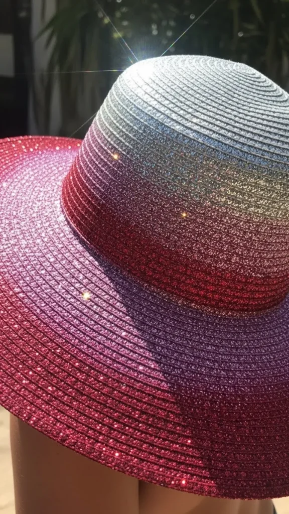 Ombre Glitter Sun Hat