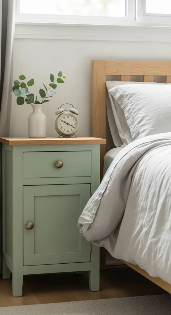 Painted Nightstand With New Hardware