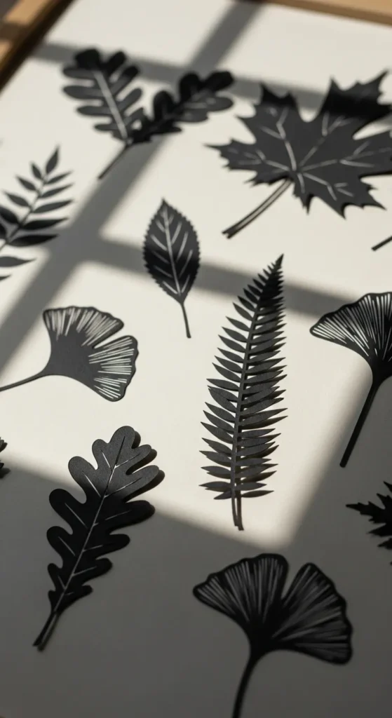 Paper-Cut Botanical Silhouettes