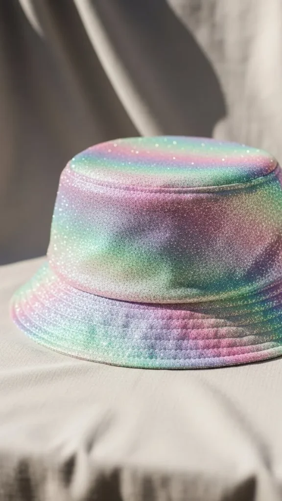 Pastel Glitter Bucket Hat