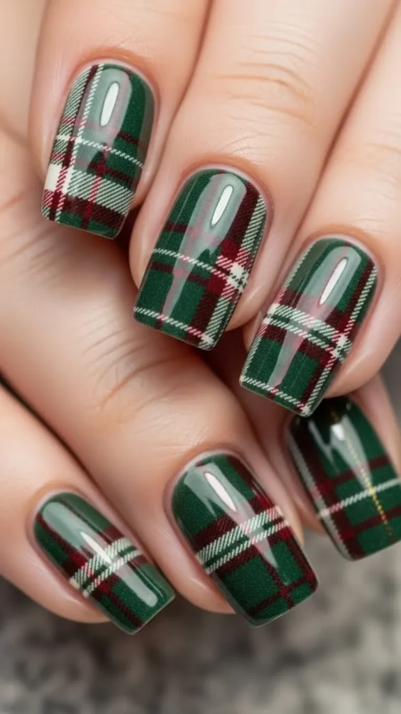 Plaid Pattern Nail Stickers