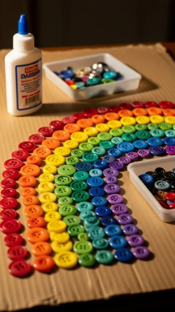 Rainbow Button Art
