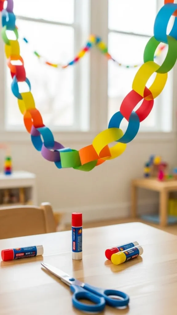 Rainbow Paper Chains