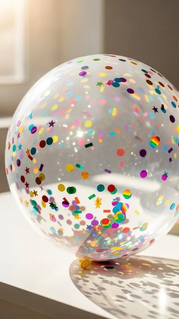 Rainbow Paper Confetti Balloons