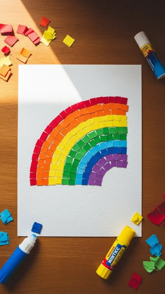 Rainbow Paper Mosaic