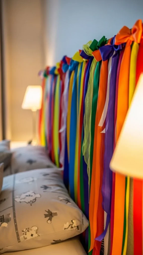 Rainbow Ribbon Headboard Accent