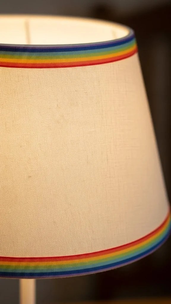 Rainbow Ribbon Lampshade Trim

