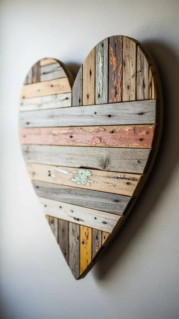 Reclaimed Wood Heart Panel