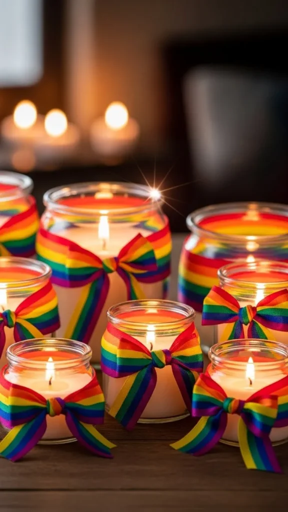 Ribbon Candle Jar Wraps