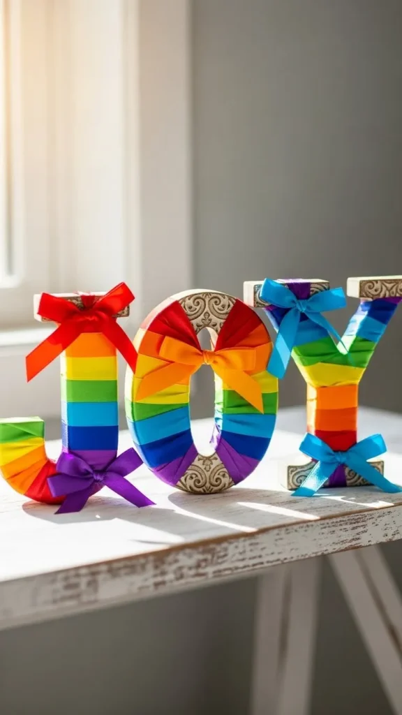 Ribbon-Covered Letters