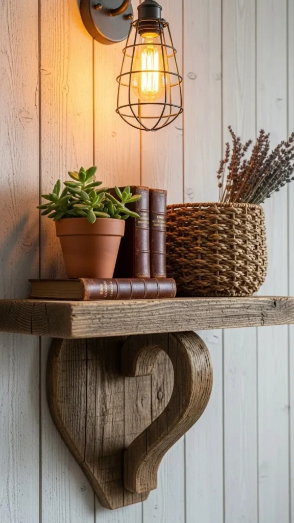 Rustic Heart Shelf Accent