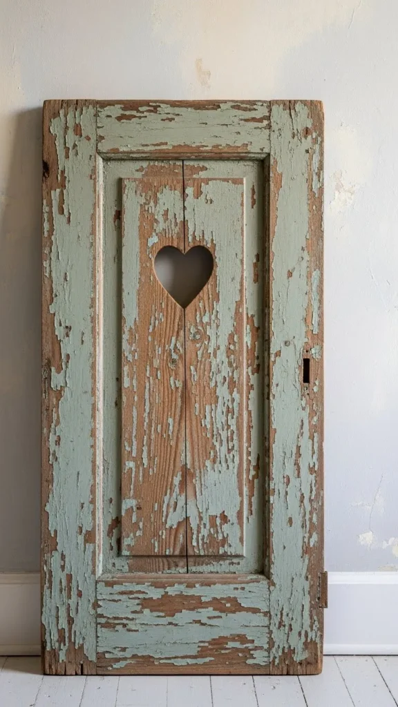 Salvaged Door Panel Heart Insert