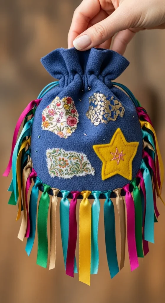 Scrap Ribbon Fringe Bags