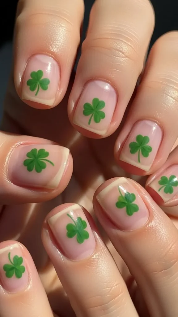  Short Nail Clover Design