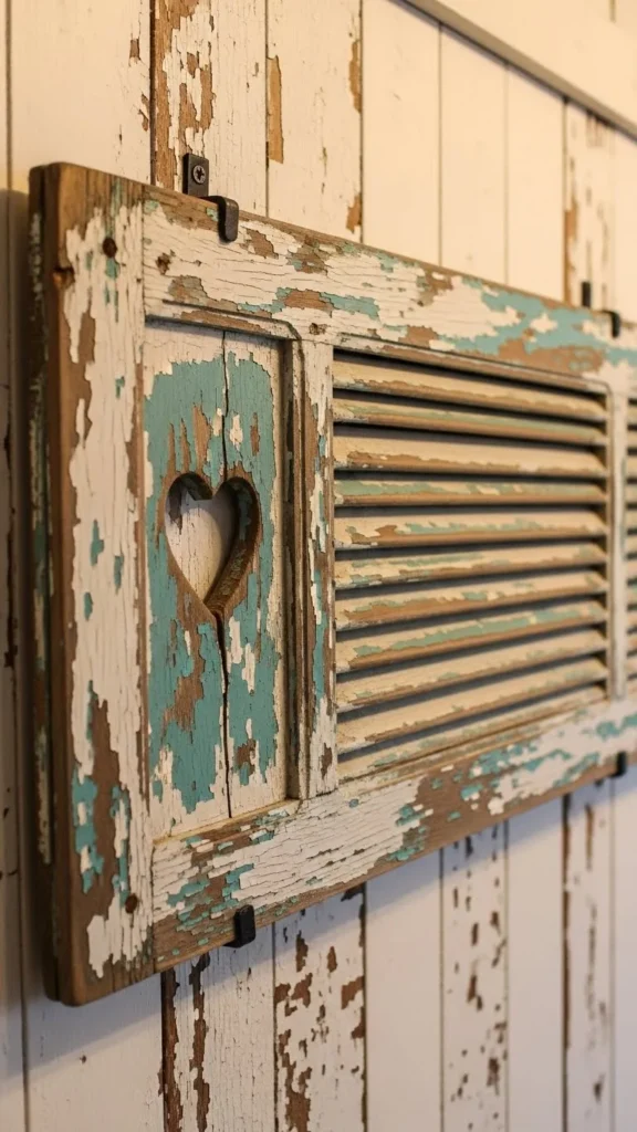 Shutter Panel With Heart Cutout
