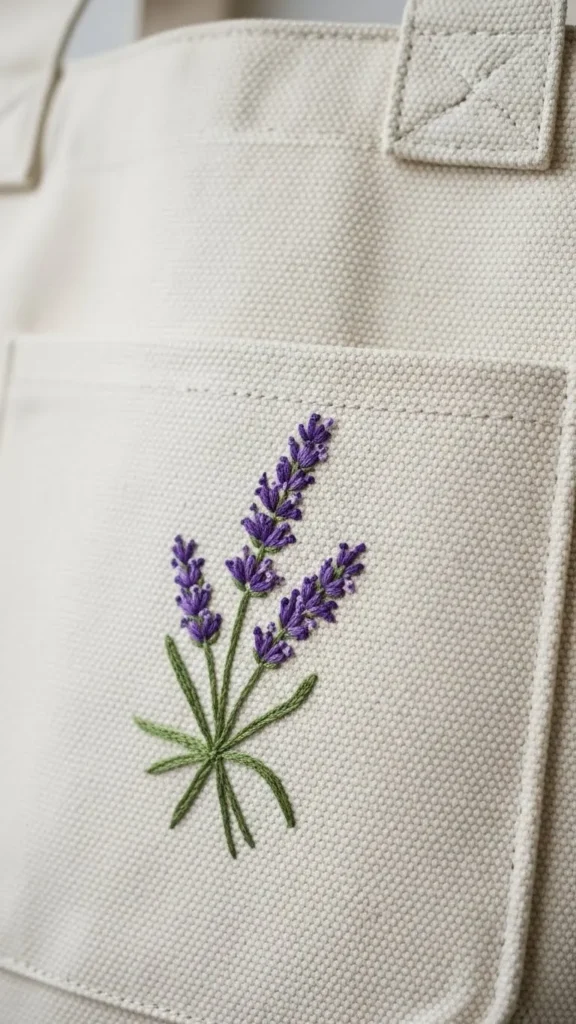 Simple Embroidered Tote