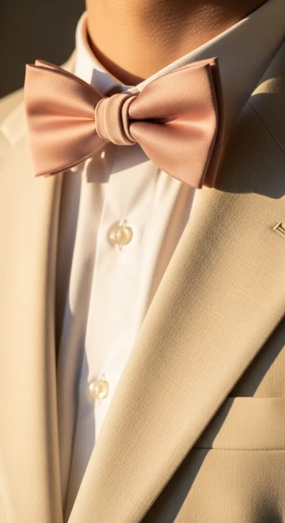Soft Blush Bow Tie