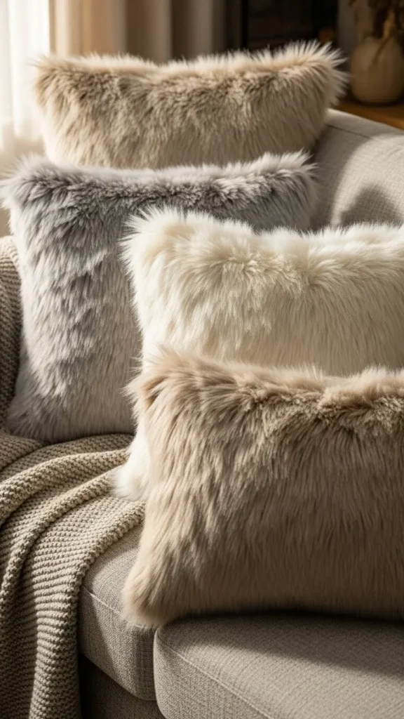  Soft Faux Fur Accent Covers