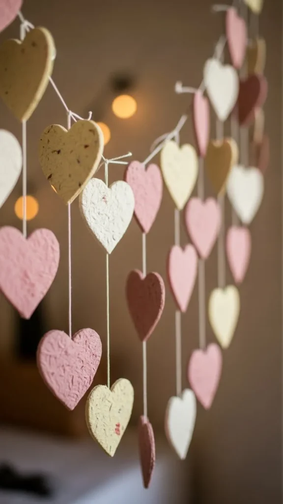 Soft Paper Pulp Heart Garland