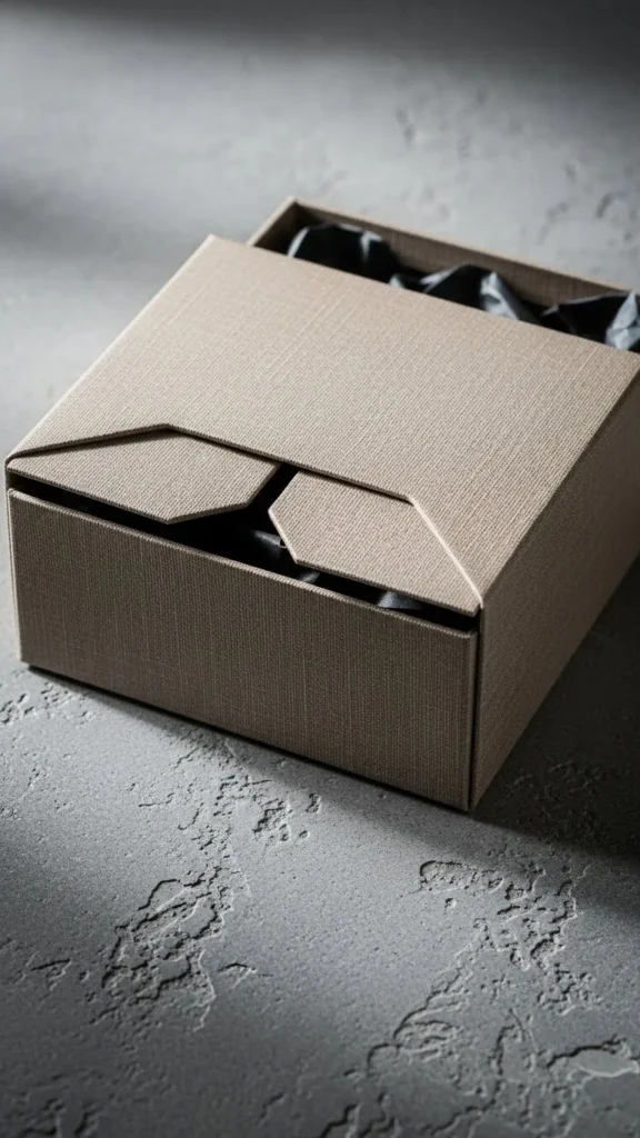 Soft Taupe Folded Lid Box