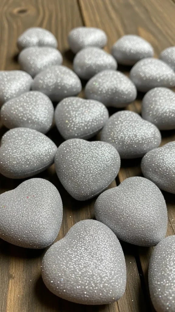 Sparkle Spray Painted Hearts