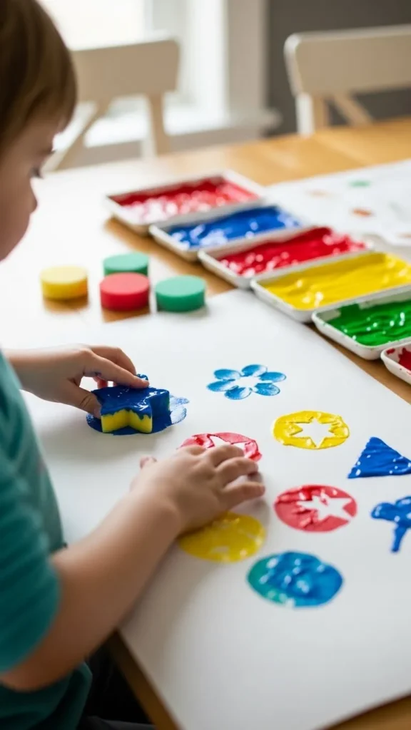 Sponge Shape Stamping Art